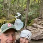 Modern portable restroom trailer on site