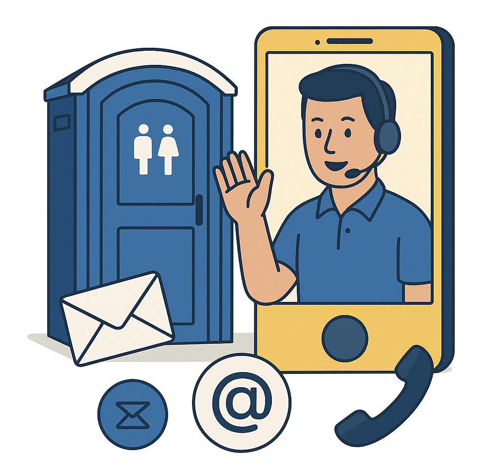 Portable restroom contact image