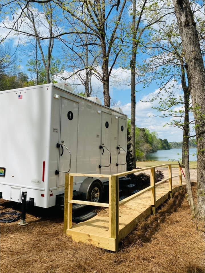 Luxury restroom trailers for events and construction sites
